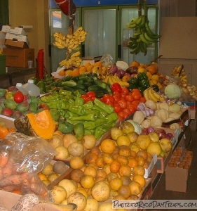 Fruit stand in Santurce Market