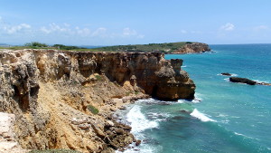 Limestone Cliffs Near Cabo Rojo Los Morillos Lighthouse