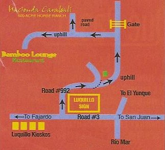 Map to Carabali Rainforest Park