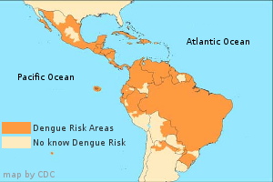 Dengue Distribution, Western Hemisphere