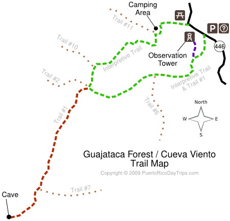 Guajataca Forest/Cave Trail Map