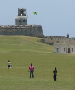 Flying Kites at El Morro