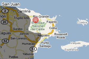 Map of Northeast Puerto Rico
