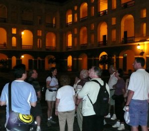 Attentive tour group