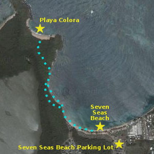 Trail to Playa Colora in Fajardo