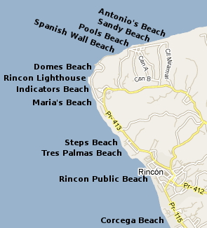Rincon Beaches Map