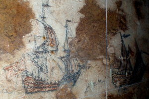 Etchings in the Tunnel at Fort San Cristobal