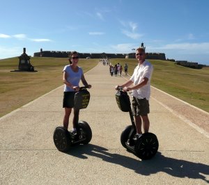 On our Segways in front of El Morro