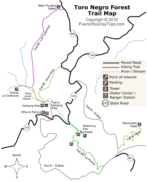 Toro Negro Forest Trail Map Toro Negro Forest Trail Map
