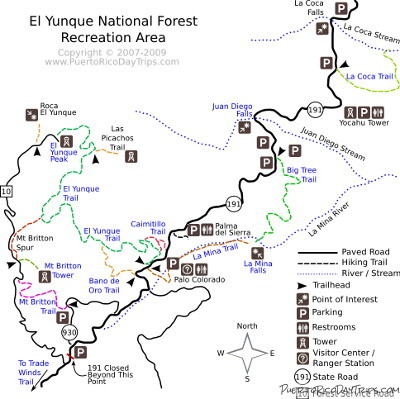 El Yunque Trail Map