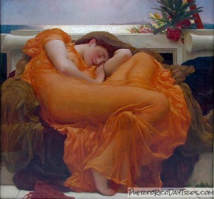 Flaming June by Lord Frederic Leighton Flaming June by Lord Frederic Leighton