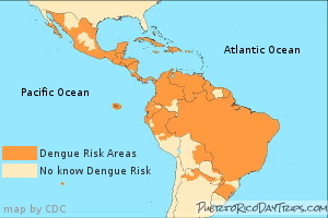 Dengue Distribution, Western Hemisphere