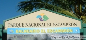 Sign at Escambron Beach