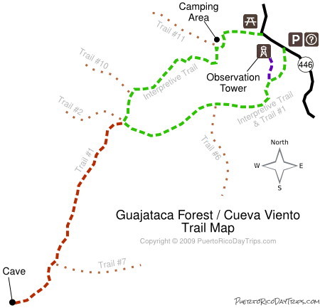 Guajataca Forest/Cave Trail Map