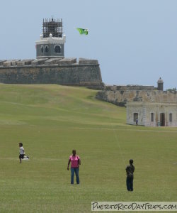 Flying Kites at El Morro