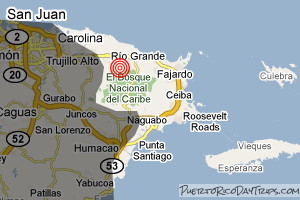 Map of Northeast Puerto Rico