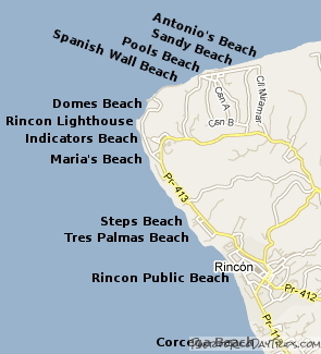 Rincon Beaches Map